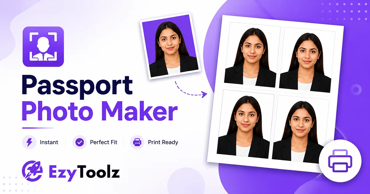 Passport Size Photo Online Free - Create, Crop & Download in Minutes
